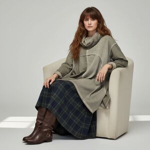 Sorella Italy Loose Neck Top Brown Size XL